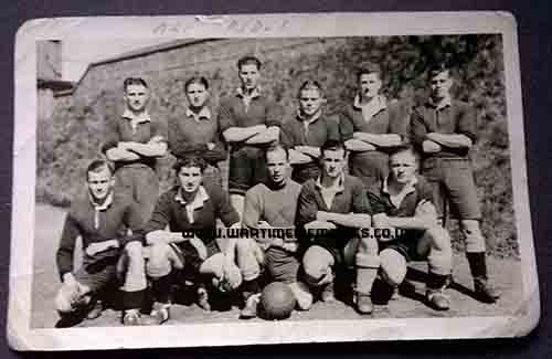 Harry Oldman and Alf Ryder with football team